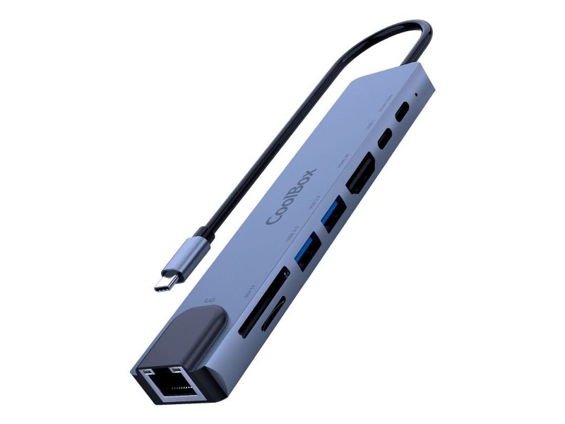 USB извод CoolBox COO-DOCK-C-81 Сив 100 W