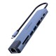 USB извод CoolBox COO-DOCK-C-81 Сив 100 W