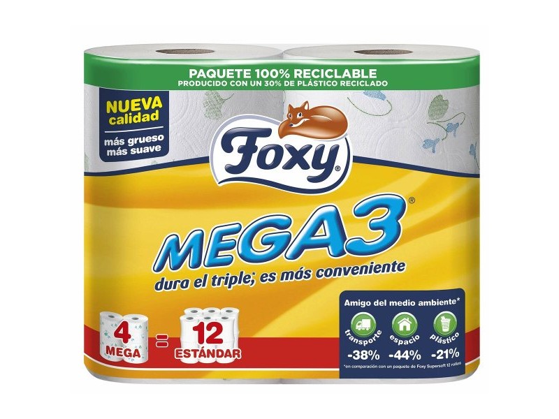Тоалетна Хартия Foxy Mega3 (4 броя)