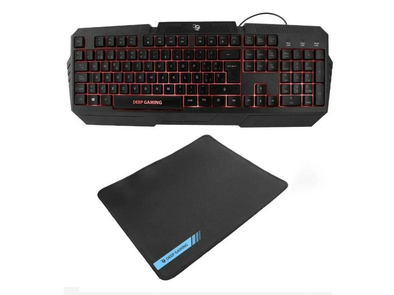 Опаковка на игра DeepGaming Черен Испанска Qwerty