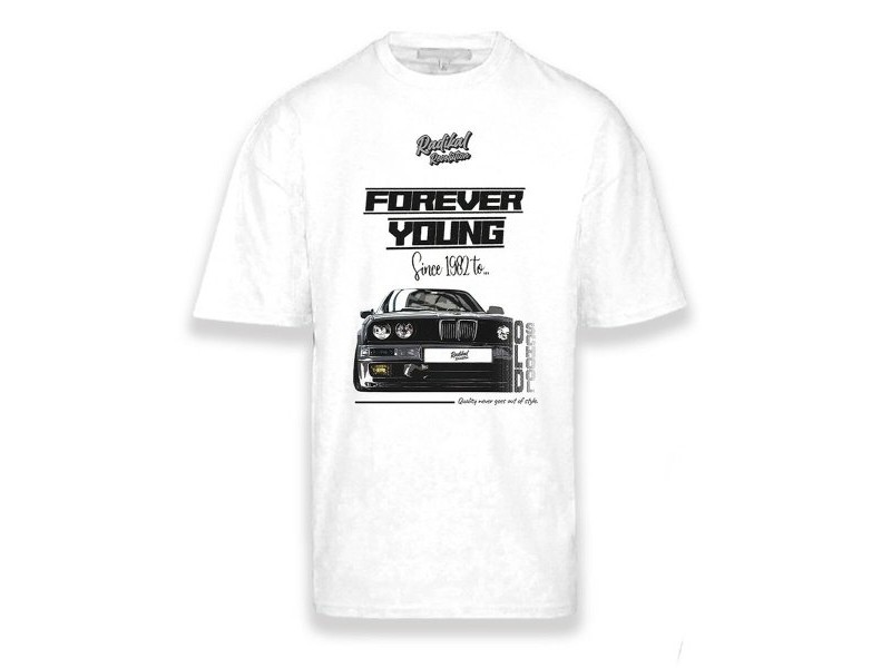 Мъжка тениска с къс ръкав RADIKAL FOREVER YOUNG Бял L