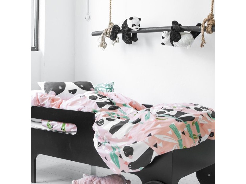 Комплект покривка за завивка HappyFriday Moshi Moshi Panda Garden Розов 105 легло 2 Части