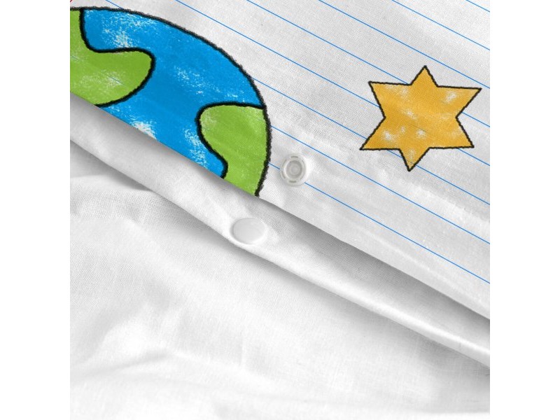 Комплект покривка за завивка HappyFriday Mr Fox Space rocket Многоцветен Бебешко Креватче 2 Части