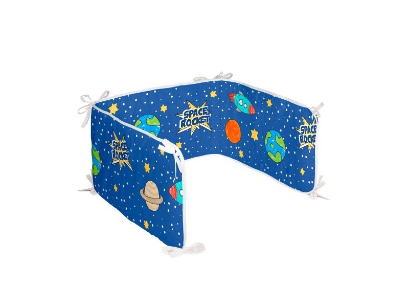 Протектор за ясла HappyFriday Mr Fox Space rocket  Многоцветен 210 x 40 cm