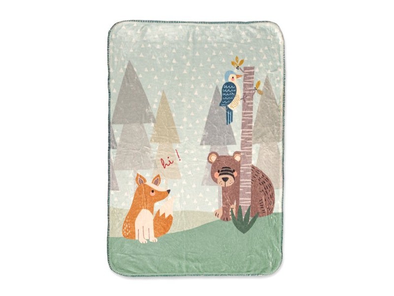 Одеяло HappyFriday Moshi Moshi Harvestwood Многоцветен Микрофибър 110 x 140 cm