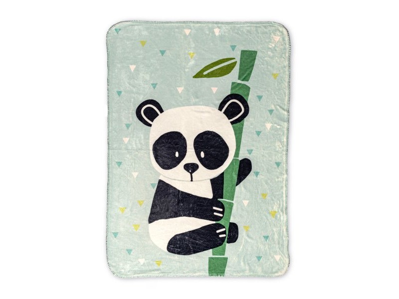 Одеяло HappyFriday Moshi Moshi Panda Garden Blue Многоцветен Микрофибър 110 x 140 cm
