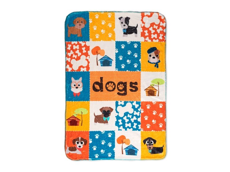 Одеяло HappyFriday Mr Fox Dogs Многоцветен Микрофибър 110 x 140 cm (Куче) Одеяло HappyFriday Mr Fox Dogs Многоцветен Микрофибър 110 x 140 cm (Куче)