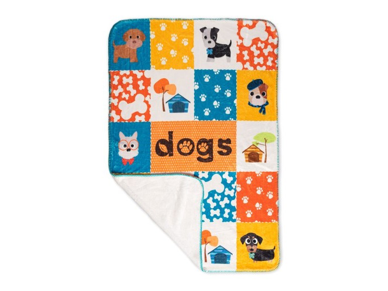 Одеяло HappyFriday Mr Fox Dogs Многоцветен Микрофибър 110 x 140 cm (Куче) Одеяло HappyFriday Mr Fox Dogs Многоцветен Микрофибър 110 x 140 cm (Куче)