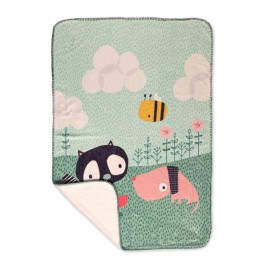 Одеяло HappyFriday Moshi Moshi Best Buddies Многоцветен Микрофибър 110 x 140 cm