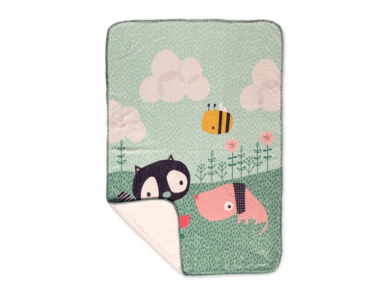 Одеяло HappyFriday Moshi Moshi Best Buddies Многоцветен Микрофибър 110 x 140 cm Одеяло HappyFriday Moshi Moshi Best Buddies Многоцветен Микрофибър 110 x 140 cm