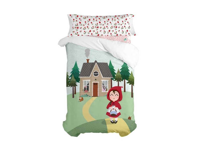 Комплект покривка за завивка HappyFriday Mr Fox Red riding hood Многоцветен 80/90 легло 2 Части Комплект покривка за завивка HappyFriday Mr Fox Red riding hood Многоцветен 80/90 легло 2 Части