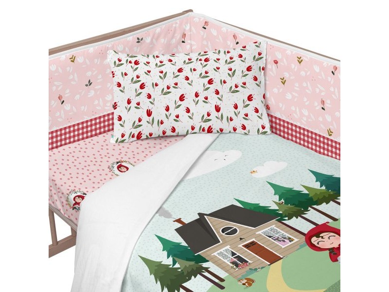 Протектор за ясла HappyFriday Mr fox Red riding hood Многоцветен 210 x 40 cm Протектор за ясла HappyFriday Mr fox Red riding hood Многоцветен 210 x 40 cm