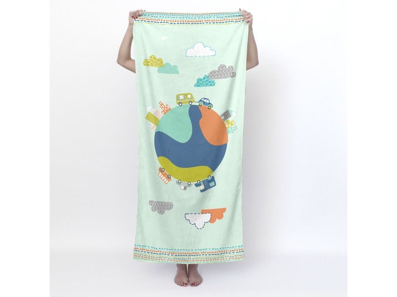 Кърпа за баня HappyFriday Moshi Moshi Holidays Многоцветен 70 x 150 cm