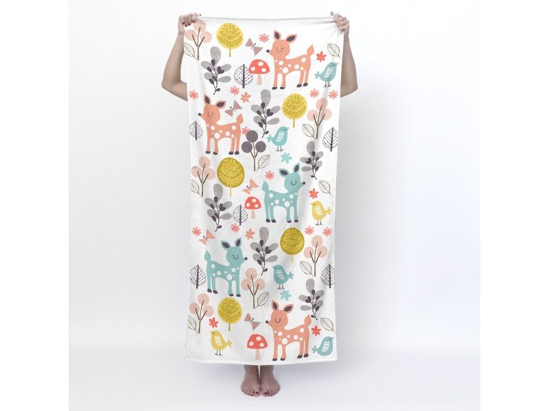 Кърпа за баня HappyFriday Moshi Moshi Woodland Многоцветен 70 x 150 cm Кърпа за баня HappyFriday Moshi Moshi Woodland Многоцветен 70 x 150 cm