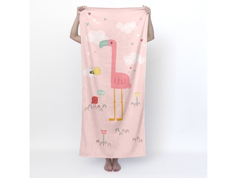 Кърпа за баня HappyFriday Moshi Moshi Hola Многоцветен 70 x 150 cm