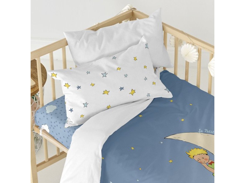 Комплект покривка за завивка HappyFriday Le Petit Prince La Lune Многоцветен Бебешко Креватче 2 Части Комплект покривка за завивка HappyFriday Le Petit Prince La Lune Многоцветен Бебешко Креватче 2 Части
