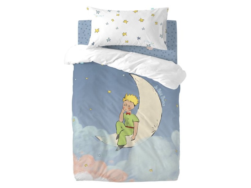 Комплект покривка за завивка HappyFriday Le Petit Prince La Lune Многоцветен Бебешко Креватче 2 Части