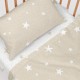 Комплект Чаршафи HappyFriday Basic Kids Little star Бежов Бебешко Креватче 2 Части