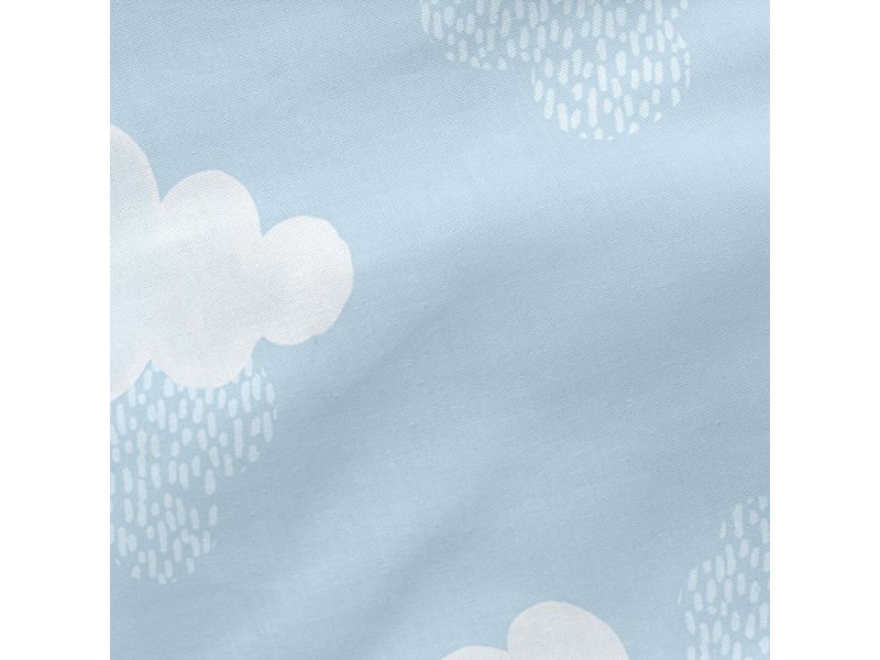 Спален Чувал без Пълнеж HappyFriday Basic Kids Clouds Син 105 x 200 cm