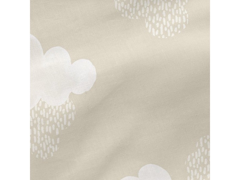 Спален Чувал без Пълнеж HappyFriday Basic Kids Clouds Бежов 105 x 200 cm