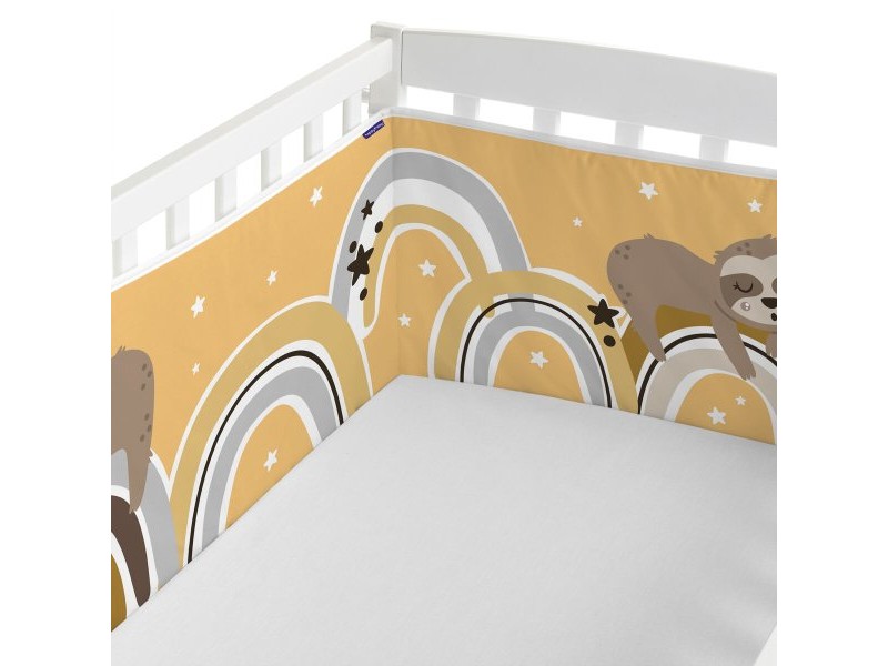Протектор за ясла HappyFriday Moshi Moshi Sleepy sloth Многоцветен 210 x 40 cm