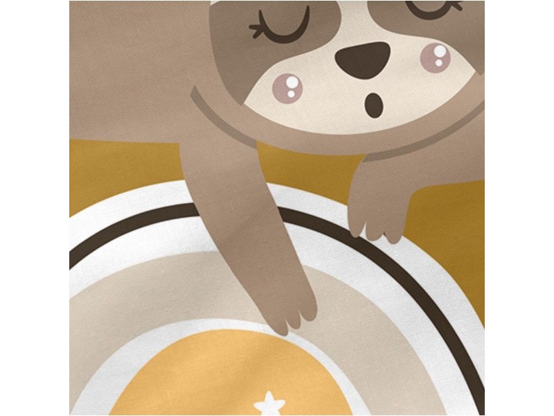 Протектор за ясла HappyFriday Moshi Moshi Sleepy sloth Многоцветен 210 x 40 cm
