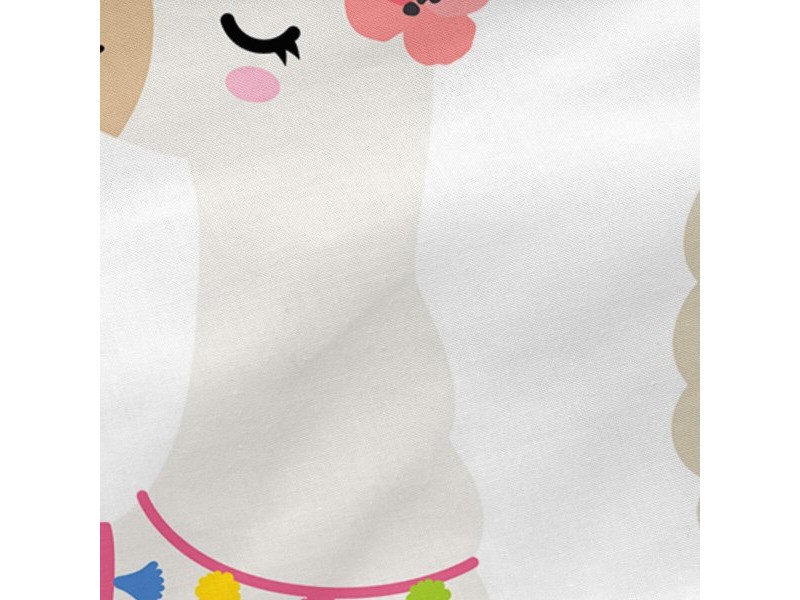 Спален Чувал без Пълнеж HappyFriday Moshi Moshi Cute Llamas Многоцветен 90 x 200 cm