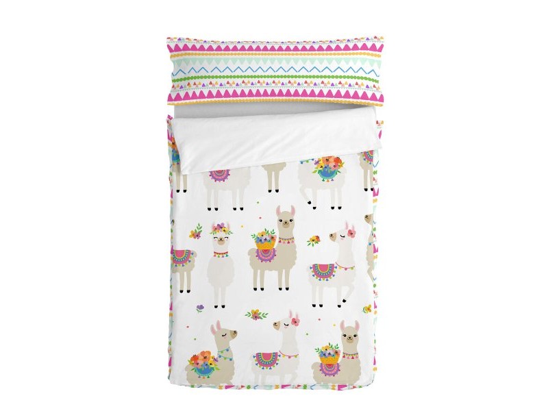 Спален Чувал без Пълнеж HappyFriday Moshi Moshi Cute Llamas Многоцветен 90 x 200 cm