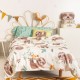 Комплект покривка за завивка HappyFriday Moshi Moshi Happy Sloth Многоцветен 105 легло 2 Части