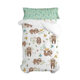 Комплект покривка за завивка HappyFriday Moshi Moshi Happy Sloth Многоцветен 105 легло 2 Части