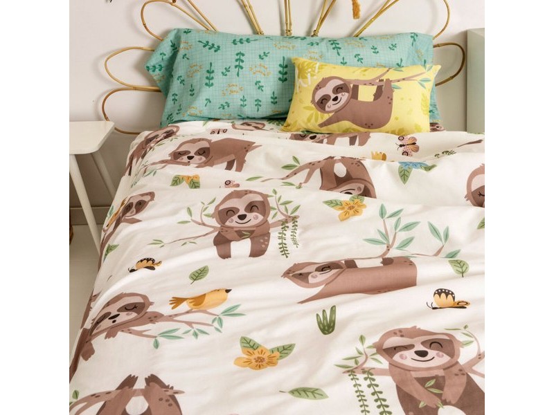 Комплект покривка за завивка HappyFriday Moshi Moshi Happy Sloth Многоцветен 80/90 легло 2 Части Комплект покривка за завивка HappyFriday Moshi Moshi Happy Sloth Многоцветен 80/90 легло 2 Части