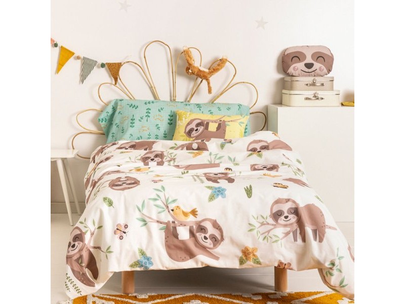 Комплект покривка за завивка HappyFriday Moshi Moshi Happy Sloth Многоцветен 80/90 легло 2 Части Комплект покривка за завивка HappyFriday Moshi Moshi Happy Sloth Многоцветен 80/90 легло 2 Части