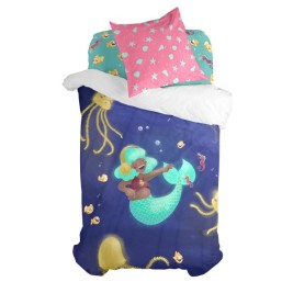 Комплект покривка за завивка HappyFriday Mr Fox Happy mermaid Многоцветен 80 легло 2 Части