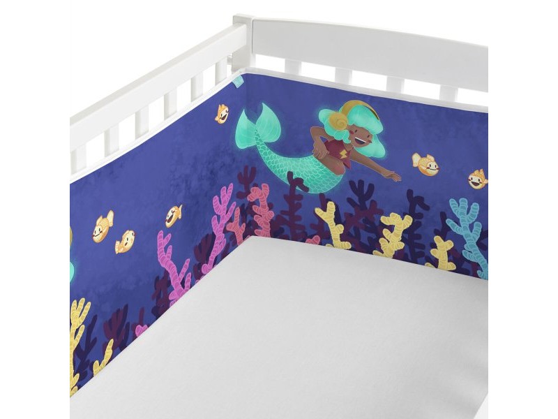 Протектор за ясла HappyFriday Mr Fox Happy mermaid Многоцветен 210 x 40 cm