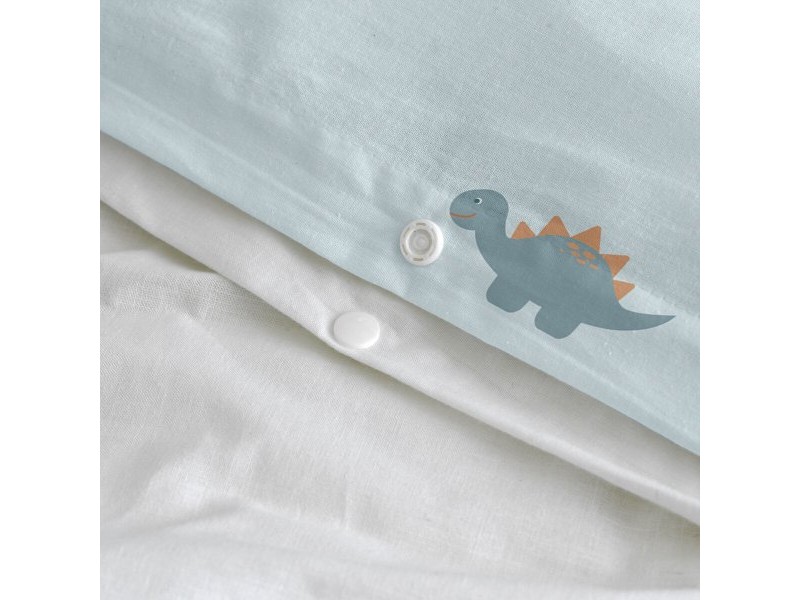 Комплект покривка за завивка HappyFriday Mini dinosaur Многоцветен Бебешко Креватче 2 Части