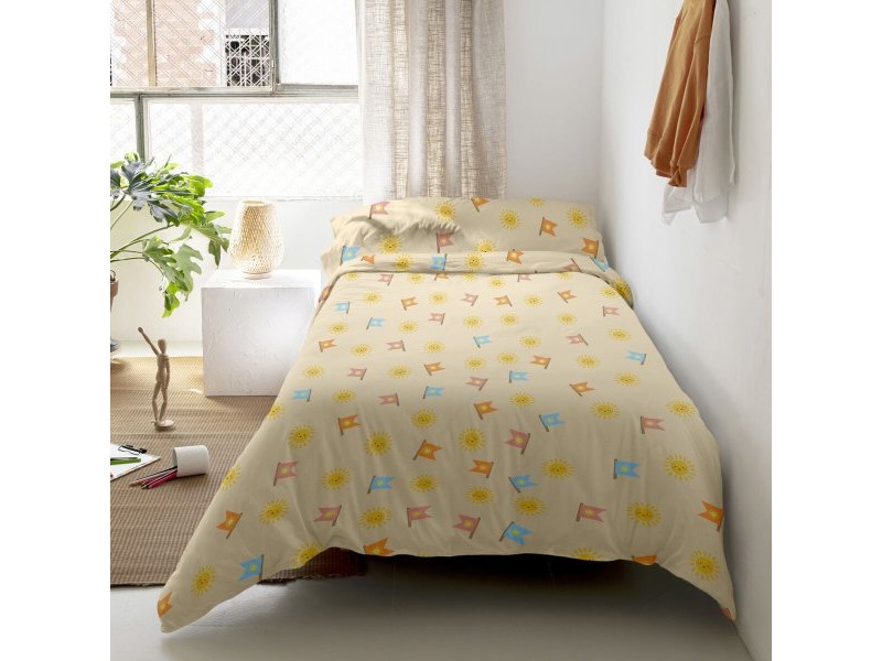 Комплект покривка за завивка HappyFriday Happynois Camping Многоцветен 80/90 легло 2 Части
