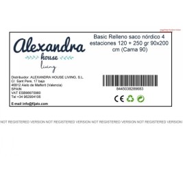 Пух HappyFriday Basic Бял 120 + 250 g/m² 90 x 200 cm