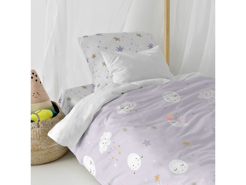Комплект покривка за завивка HappyFriday Moshi Moshi Moons Многоцветен 80 легло 2 Части