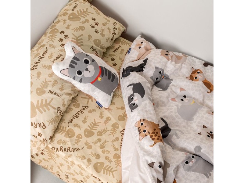 Комплект покривка за завивка HappyFriday Mr Fox Cats Многоцветен 80/90 легло 2 Части Комплект покривка за завивка HappyFriday Mr Fox Cats Многоцветен 80/90 легло 2 Части
