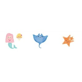 Протектор за ясла Cool Kids Mermaid (60 x 60 x 60 + 40 cm)