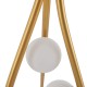 Полилей 22 x 22 x 120 cm Кристал Златен Метал