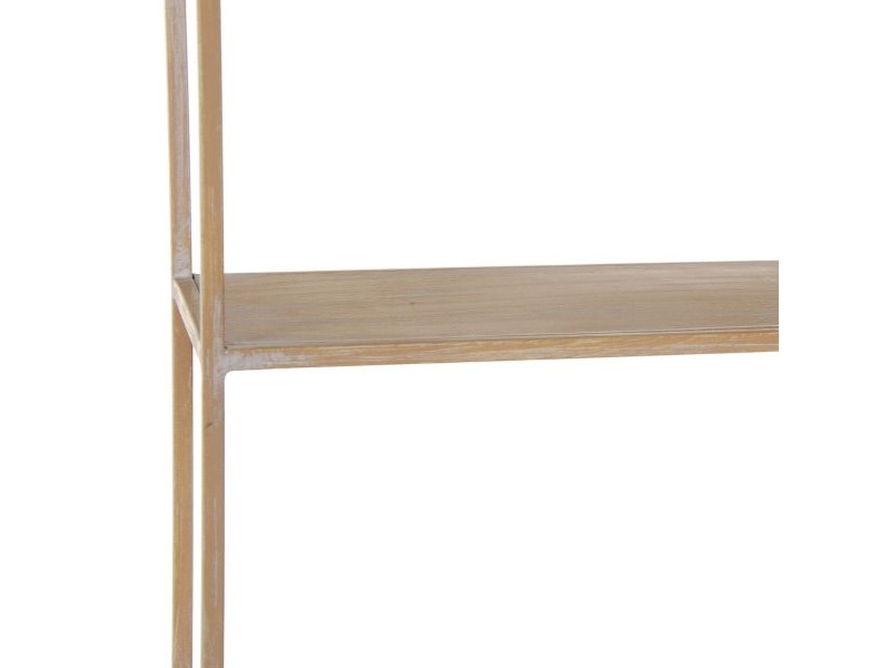 Лавица 43 x 13 x 84 cm Естествен Метал Бял