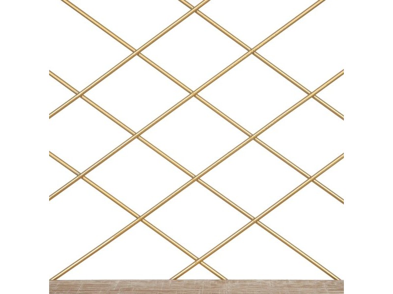 Рафтове Естествен Златен Метал Дървен 43 x 13 x 43 cm