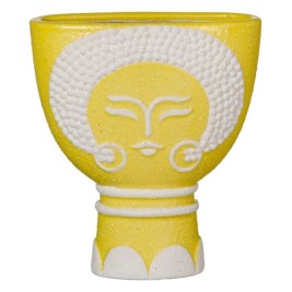 Саксия 19 x 9 x 22 cm Керамика Жълт