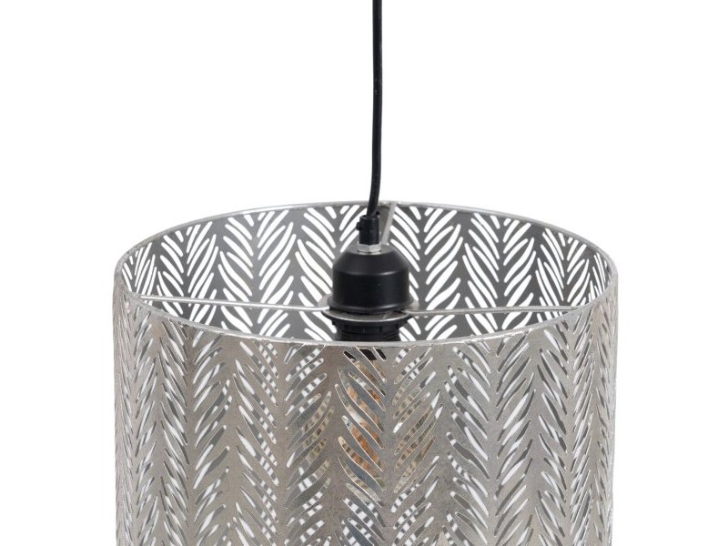 Полилей 29,5 x 29,5 x 30 cm Черен Метал Сребро Желязо 220 V 240 V
