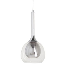 Полилей 16 x 16 x 50 cm Hierro/Cristal Кристал Сив Метал 220 V 240 V
