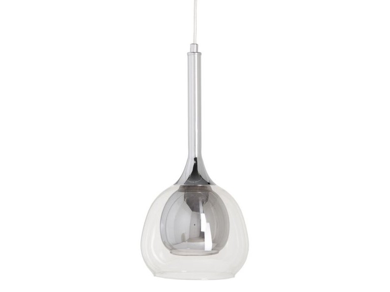 Полилей 16 x 16 x 50 cm Hierro/Cristal Кристал Сив Метал 220 V 240 V