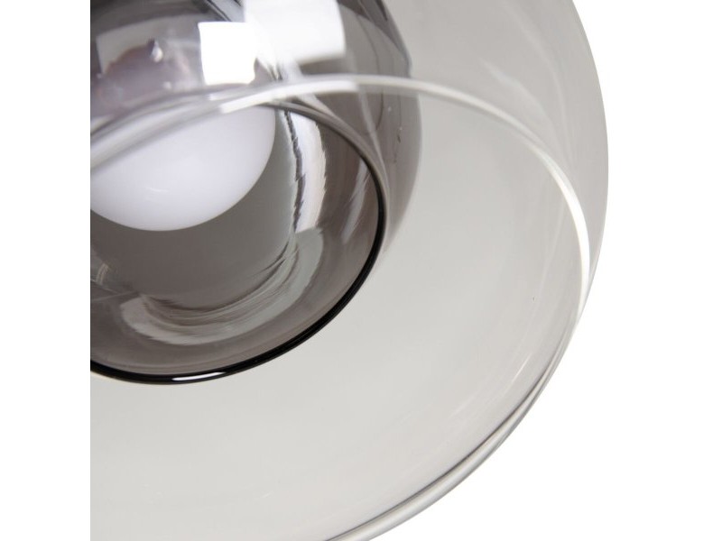 Полилей 16 x 16 x 50 cm Hierro/Cristal Кристал Сив Метал 220 V 240 V