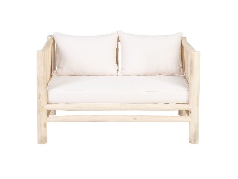 Двуместно канапе AKAR 131 x 80 x 77,5 cm Естествен тиково дърво