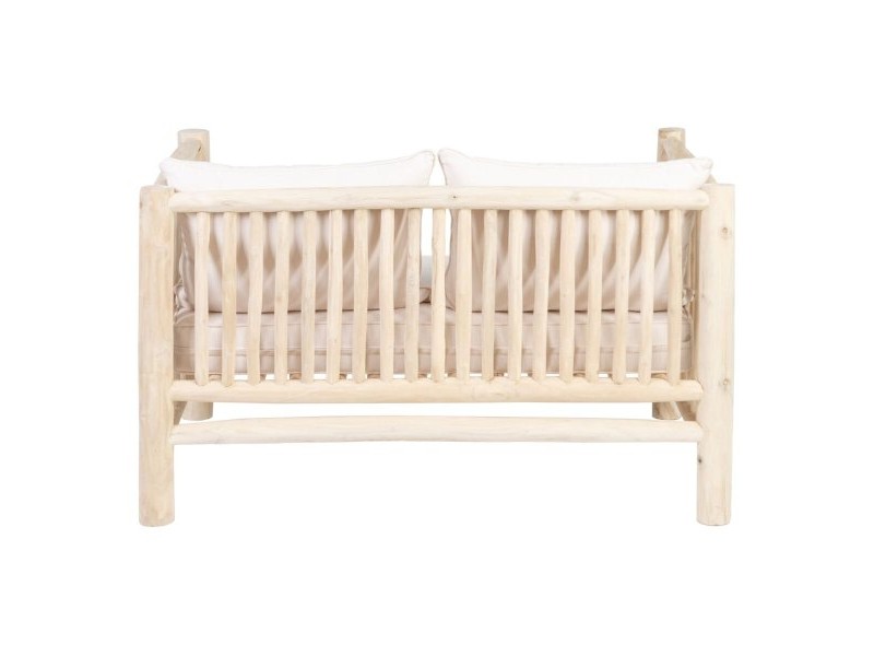 Двуместно канапе AKAR 131 x 80 x 77,5 cm Естествен тиково дърво